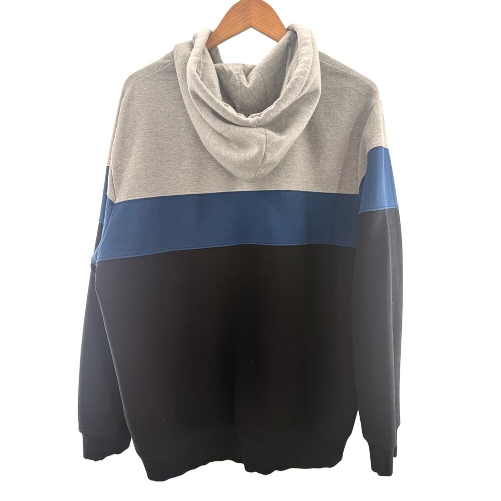 Harley Davidson Men's Color Block Biker Heavyweight Hoodie Blue Black Grey XL - Picture 7 of 12
